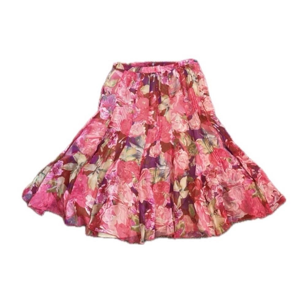 Vintage Jones New York 1990s pink floral skirt